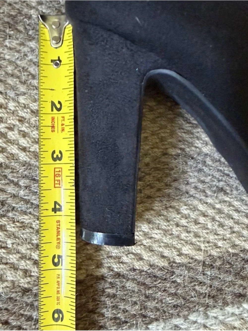 Unisa Black Over-the-Knee Stretch Suede Heel Boots